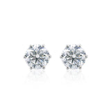 2 Ct Round Cut Lab Grown Diamond Earrings - GEMHUB