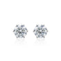 2 Ct Round Cut Lab Grown Diamond Stud Earrings VS1