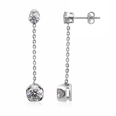 6 Ct Round Cut Lab Grown Diamond Stud Earrings VS1