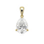 2 Ct Pear Cut Lab Grown Diamond Pendant — VS1 Clarity, 18k Gold Vermeil