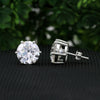 2 Ct Round Cut Lab Grown Diamond Earrings - View 3