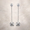 6 Ct Round Cut Lab Grown Diamond Earrings - View 3