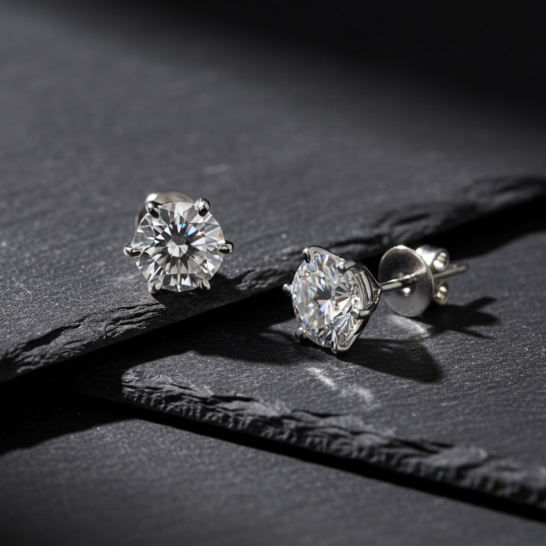 4.00 Ct Round Cut Lab Grown Diamond Earrings - View 5