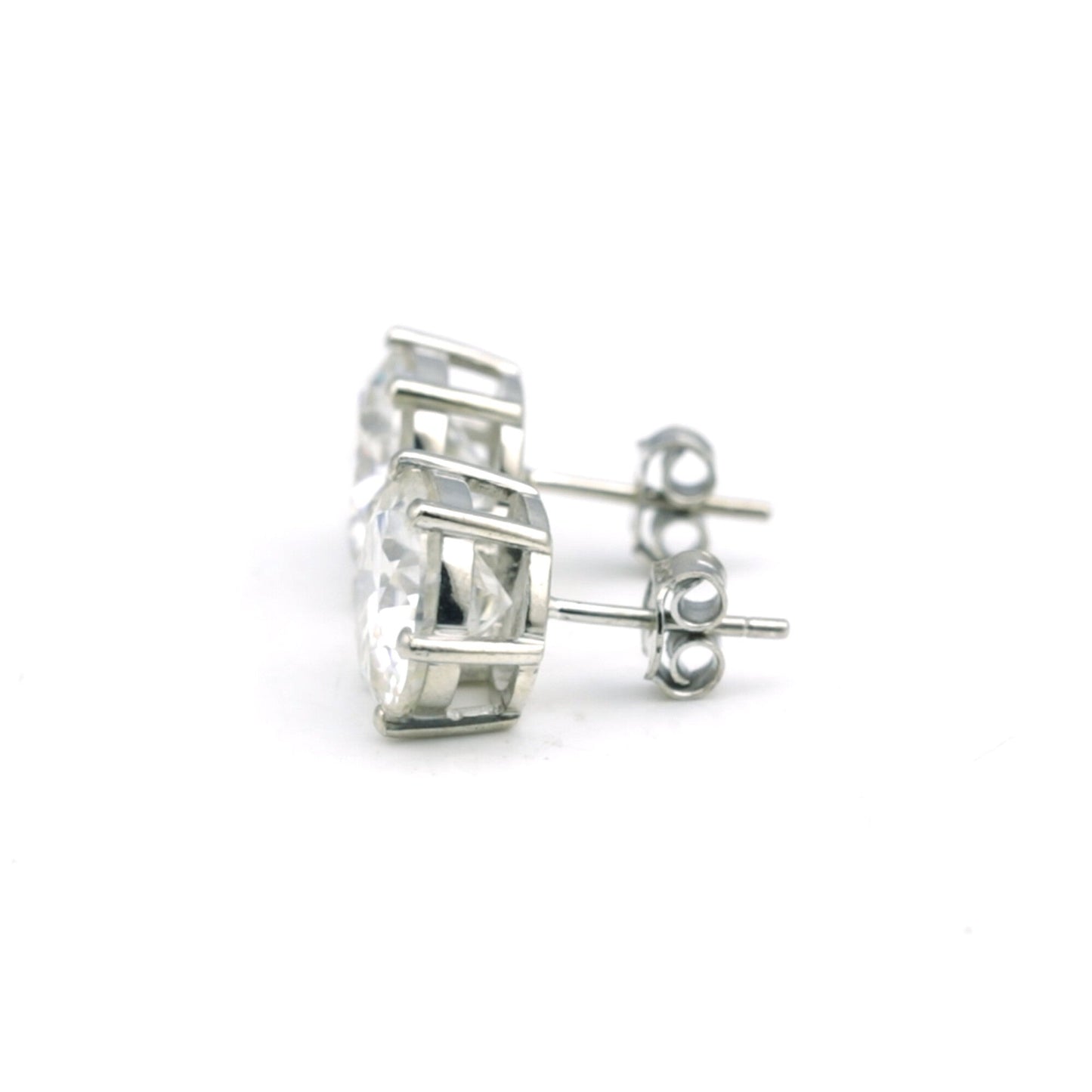 4.00 Ct Round Cut Lab Grown Diamond Earrings - View 2