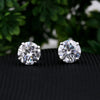 3 Ct Round Cut Lab Grown Diamond Earrings - View 2