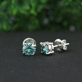 2 Ct Round Cut Lab Grown Diamond Earrings - View 2