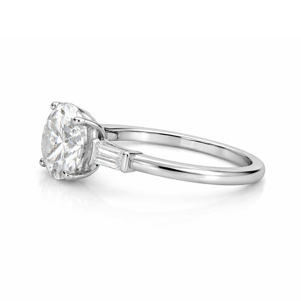 3.50 Ct Round Cut Lab Grown Diamond Ring - GEMHUB - View 2