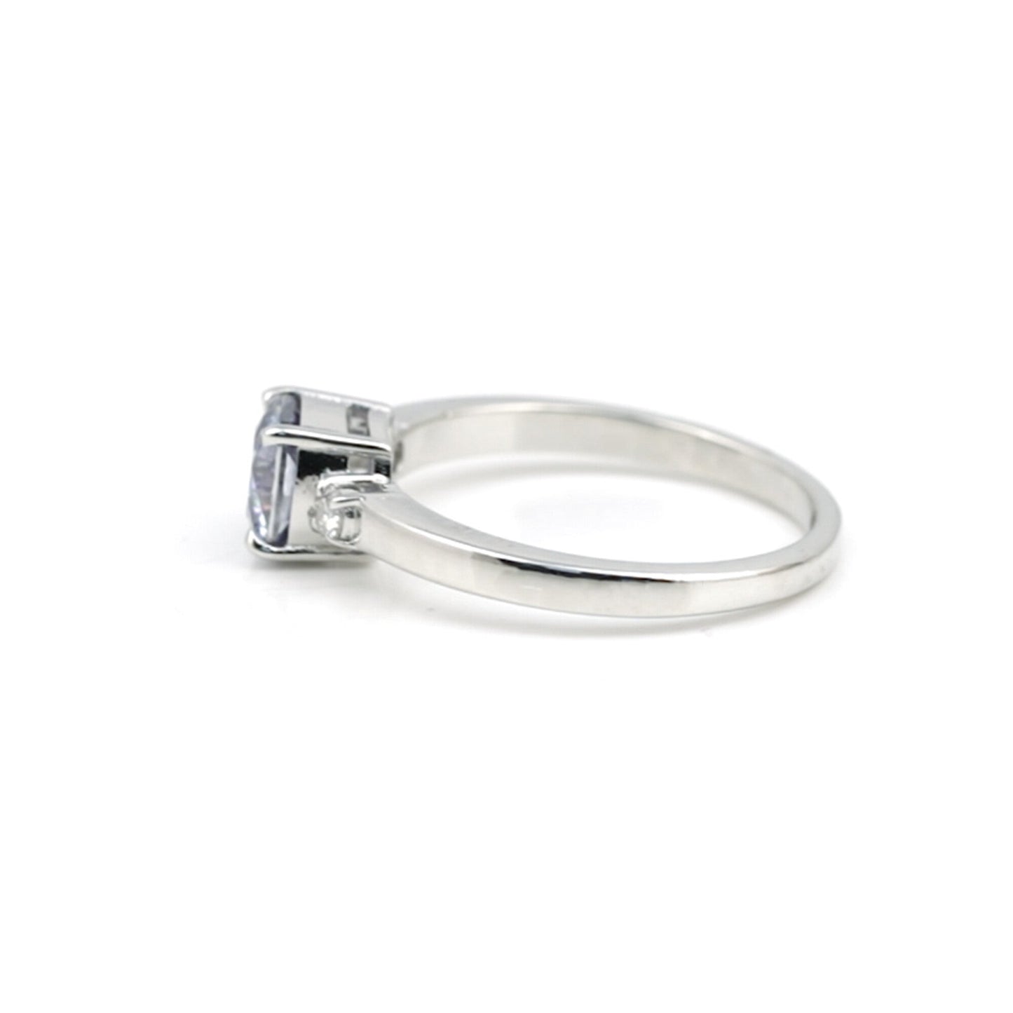2.00 Ct Cushion Cut Blue Lab Grown Diamond Ring - GEMHUB - View 4