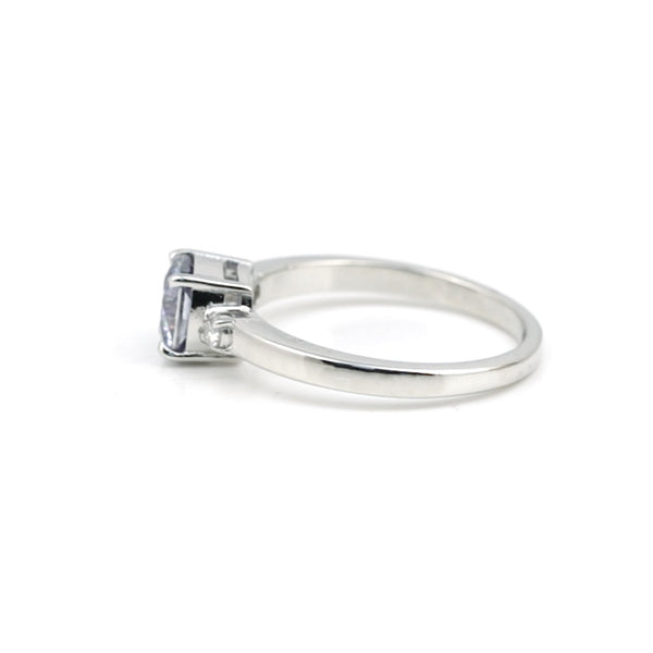 2.00 Ct Cushion Cut Blue Lab Grown Diamond Ring - GEMHUB - View 4