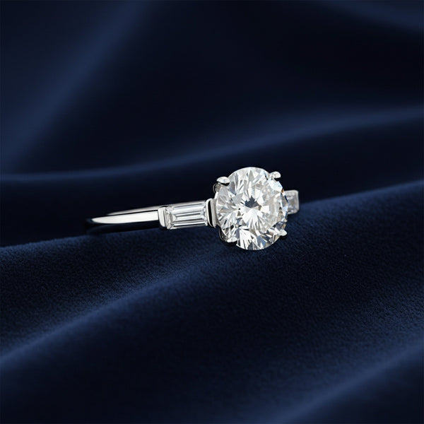3.50 Ct Round Cut Lab Grown Diamond Ring - GEMHUB - View 4