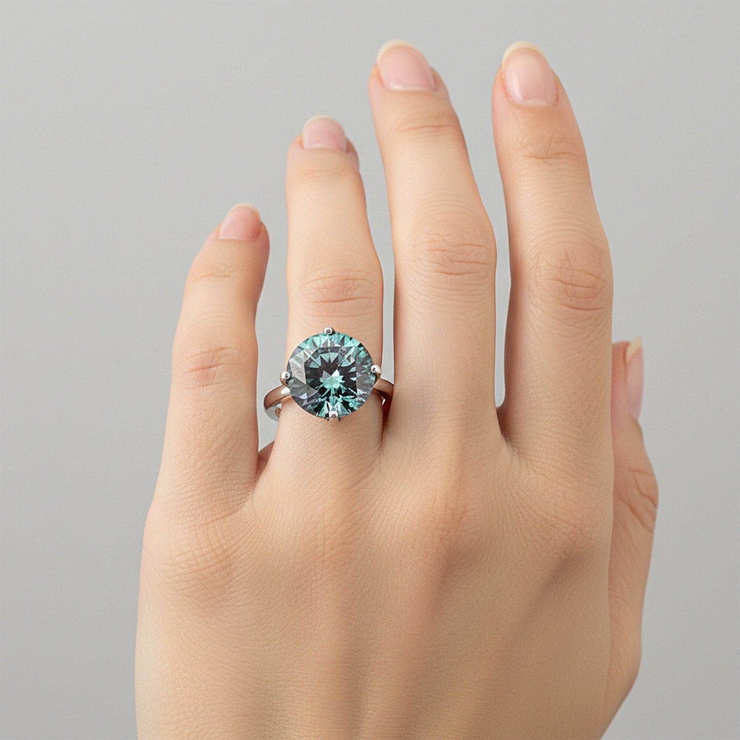 3.00 Ct Round Cut Lab Grown Diamond Ring - GEMHUB - View 6