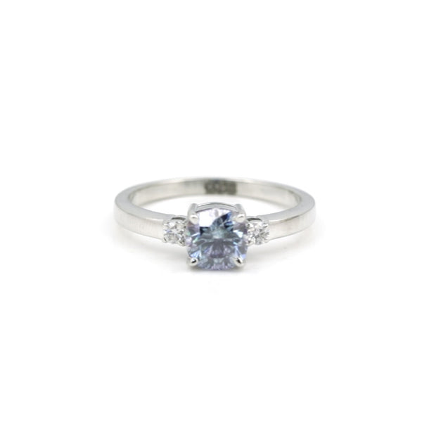 2.00 Ct Cushion Cut Blue Lab Grown Diamond Ring - GEMHUB - View 6