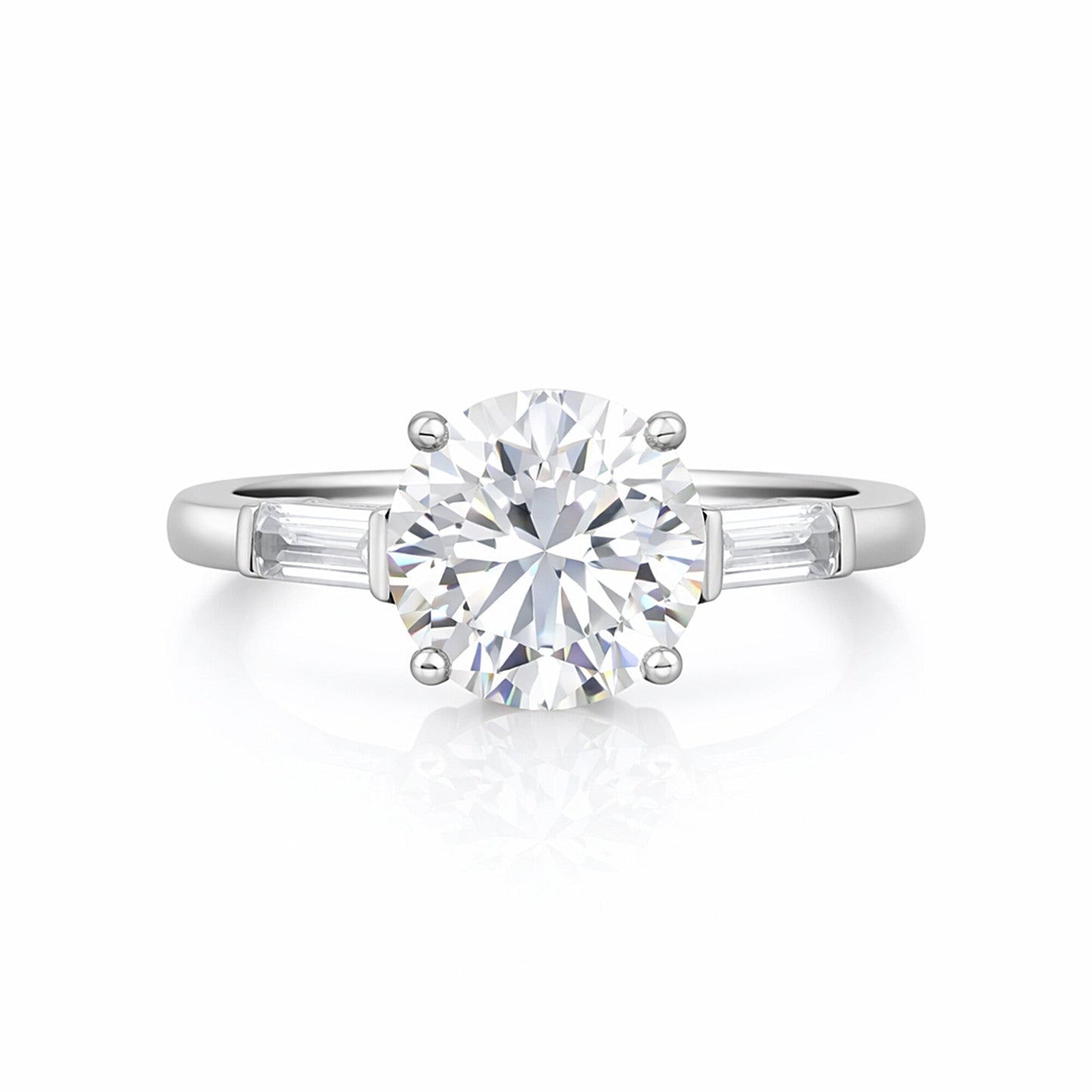 3.50 Ct Round Cut Lab Grown Diamond Ring - GEMHUB - View 6