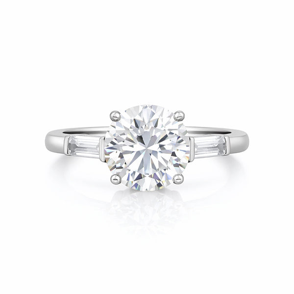 3.50 Ct Round Cut Lab Grown Diamond Ring - GEMHUB - View 6