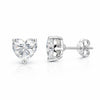 4 Ct Heart Cut Lab Grown Diamond Earrings - View 2
