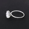 Close-up of round brilliant lab diamond, VS1 clarity grade, full crown view