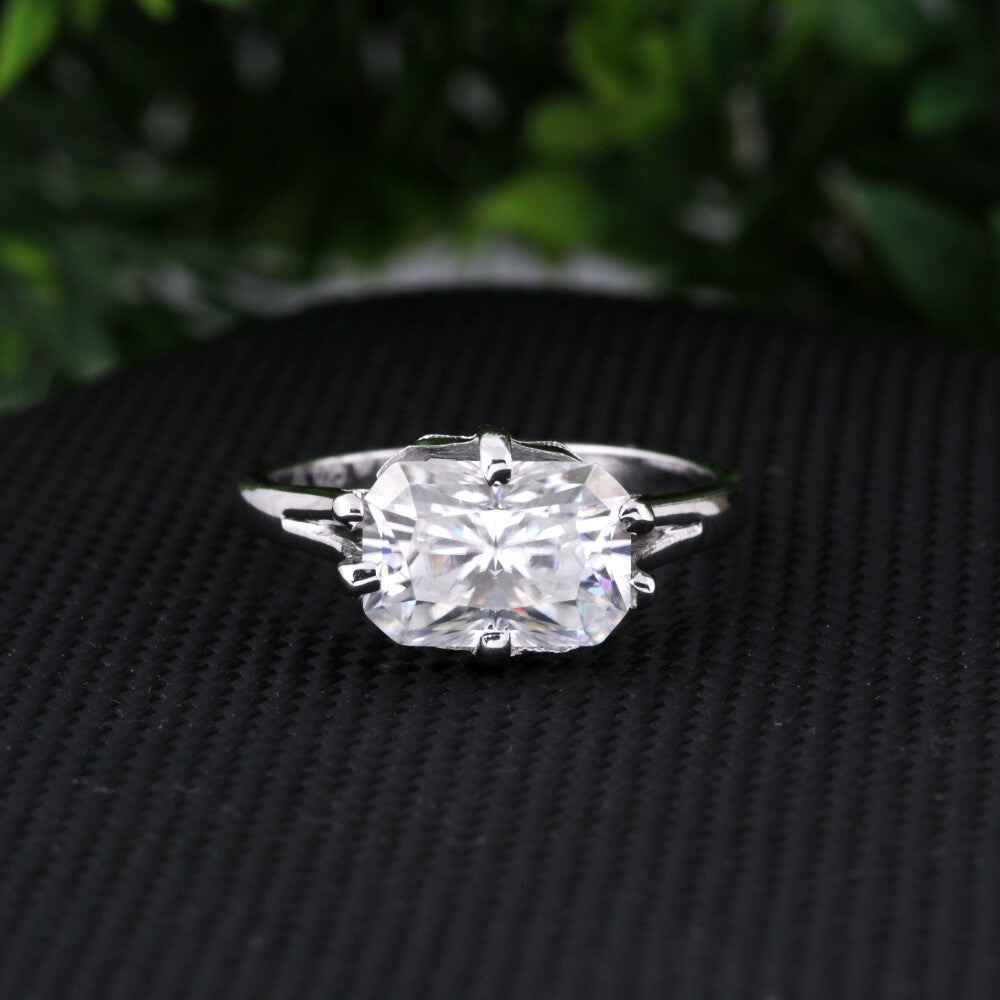 3.60 Ct Radiant Cut Lab Grown Diamond Ring - GEMHUB - View 3