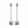 6 Ct Round Cut Lab Grown Diamond Earrings - View 2
