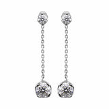 6 Ct Round Cut Lab Grown Diamond Earrings - View 2