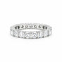 2.00 Ct Round Cut Lab Grown Diamond Band Ring — VS1 Clarity, 18k Gold Vermeil