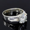 2.50 Ct White Round Cut Certified Moissanite Solitaire Rings 18K Gold Plated Vermei 18K Gold Plated