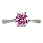 Certified 1.1ct VVS1 Pink Moissanite Ring Jewellery Gift for Women 18K Gold Plated Ve 18K Gold Plated