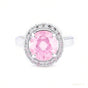 Certified 1.2 ct DEW Pink Moissanite Ring in Gift for Her Love 18K Gold Plated