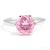 Certified 2.20ct VVS1 Pink Moissanite Solitaire Ring for Lover Gift 18K Gold Plated – white background main image