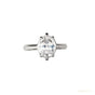 Certified 2.50 ct DEW Round Cut Moissanite Solitaire Ring, Double Prongs 18K Gold Plate 18K Gold Plated