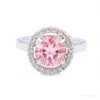 Certified 2.50ct VVS1 Pink Moissanite Ring Jewellery Birthday Gift 18K Gold Plated Ve 18K Gold Plated – white background main image
