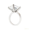 Certified 2.60 ct DEW Cushion Cut White Moissanite Solitaire Ring 18K Gold Plated Vermei 18K Gold Plated – white background main image