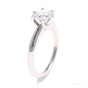 Certified 2.70 ct DEW Round Cut White Moissanite Solitaire Ring 18K Gold Plated