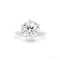 Certified 3.70 ct DEW White Moissanite Solitaire Statement Ring 18K Gold Plated