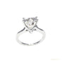 Certified 3.75 ct DEW Heart Cut White Moissanite Solitaire Ring In 18K Gold Plated Verm 18K Gold Plated