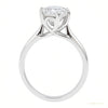 Certified 3 ct DEW Round Cut White Moissanite Solitaire Ring in 18K Gold Plated Vermei 18K Gold Plated – white background main image