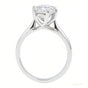 Certified 3 ct DEW Round Cut White Moissanite Solitaire Ring in 18K Gold Plated Vermei 18K Gold Plated