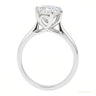 Certified 3 ct DEW Round Cut White Moissanite Solitaire Ring in 18K Gold Plated Vermeil in 18K Gold Plated Vermeil