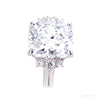 Certified 4.45ct VS1 Radiant White Moissanite Ring for Gift Use 18K Gold Plated Ver 18K Gold Plated – white background main image