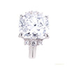 Certified 4.45ct VS1 Radiant White Moissanite Ring for Gift Use 18K Gold Plated Vermeil in 18K Gold Plated Vermeil