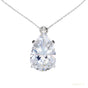 4.60ct DEW White Moissanite Pear Cut Pendant Necklace