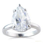 Certified 5.5ct VS1 White Moissanite Ring Jewellery Gift for Women 18K Gold Plated Ve 18K Gold Plated