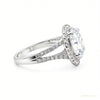 Certified 5.90 ct DEW Round Cut White Moissanite Solitaire Ring In Gold Vermeil – white background main image
