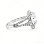 Certified 5.90 ct DEW Round Cut White Moissanite Solitaire Ring In Gold Vermeil