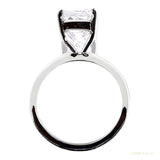 Certified 7.5 ct DEW Blue Moissanite Ring in for Anniversary 18K Gold Plated – white background main image