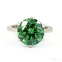 Certified 7.55ct VS1 Blue Moissanite Ring Fine Jewellery for Gift 18K Gold Plated Ver 18K Gold Plated