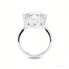 Certified 7.75ct VS1 Blue Moissanite Ring for Love Gift 18K Gold Plated – white background main image