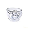 Certified 3.65 ct DEW Moissanite Solitaire Ring in Jewellery Gift 18K Gold Plated – white background main image