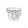 Certified 3.65 ct DEW Moissanite Solitaire Ring in Jewellery Gift 18K Gold Plated in 18K Gold Plated Vermeil