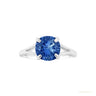 Certified 5.15 ct DEW Round Blue Moissanite Ring in for Wedding 18K Gold Plated in 18K Gold Plated Vermeil