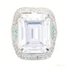 Certified 5.75 ct DEW Moissanite Solitaire Ring in Gift 18K Gold Plated – white background main image